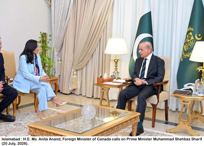 وزیراعظم شہباز شریف اور کینیڈین وزیر خارجہ کی اہم ملاقات