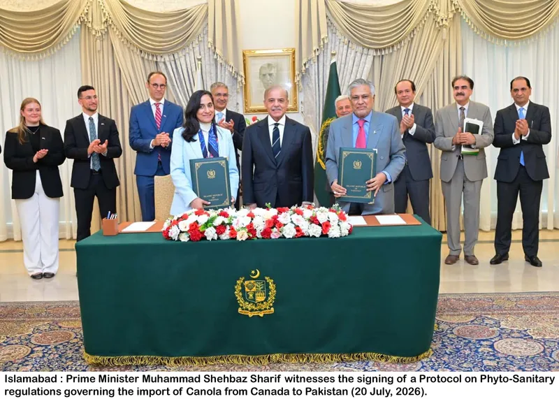پاکستان اور کینیڈا کے درمیان کینولا درآمدی پروٹوکول پر دستخط