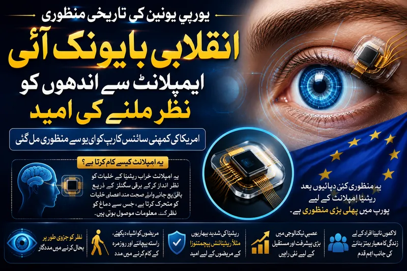 یورپی یونین نے نابینا افراد کیلئے جدید بایونک آنکھ کی منظوری دے دی