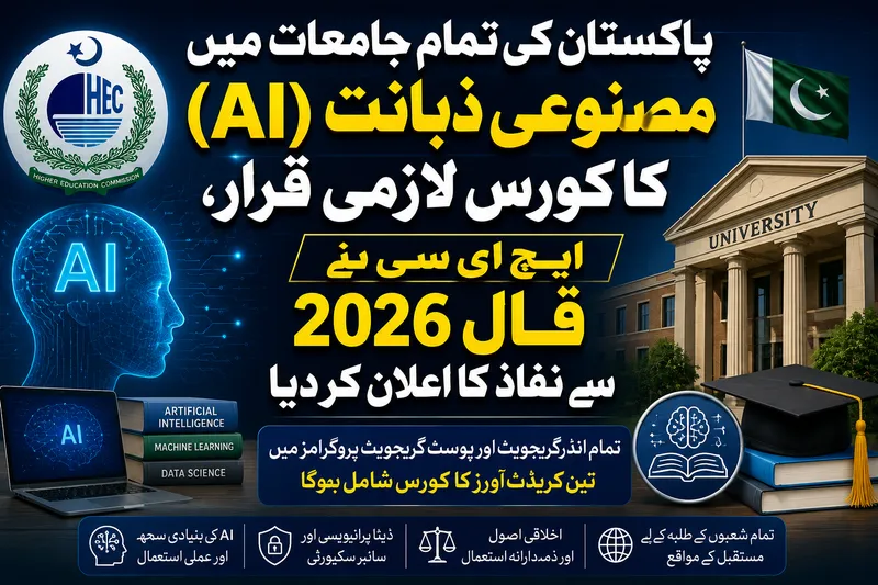 پاکستان کی تمام جامعات میں مصنوعی ذہانت کا کورس لازمی قرار