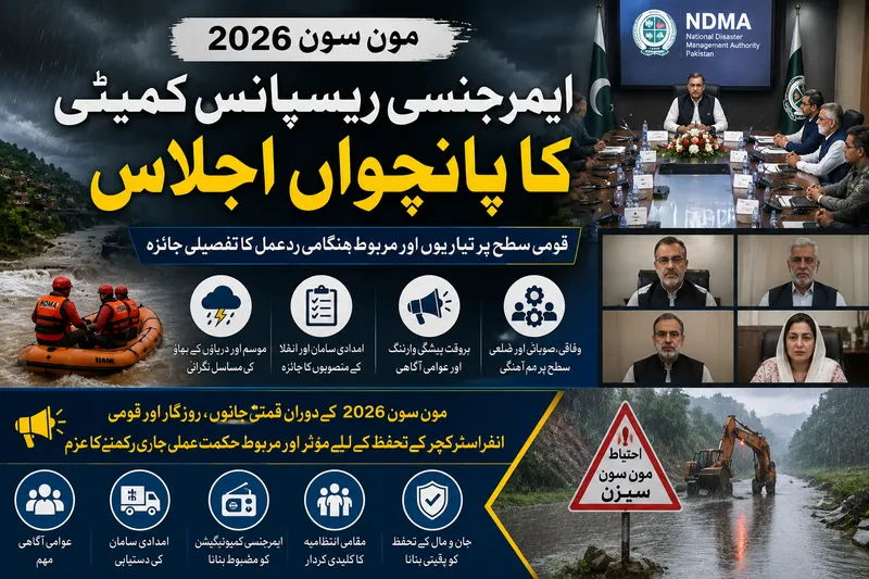 مون سون 2026: ایمرجنسی ریسپانس کمیٹی کا تیاریوں پر اہم اجلاس