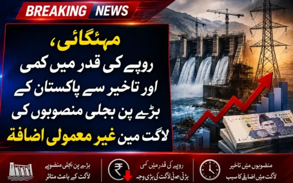 پاکستان کے بڑے پن بجلی منصوبوں کی لاگت میں غیر معمولی اضافہ