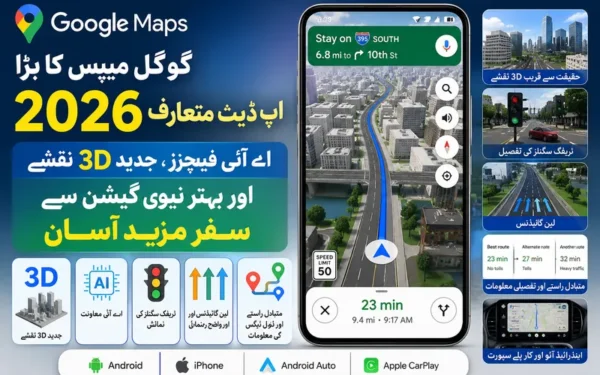 گوگل میپس کا بڑا 2026 اپ ڈیٹ: اے آئی اور تھری ڈی فیچرز متعارف