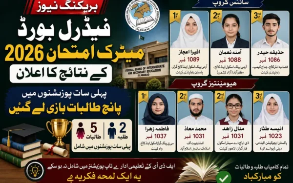 وفاقی تعلیمی بورڈ نے نہم و دہم کے امتحانی نتائج جاری کر دیے (تصویر 1)