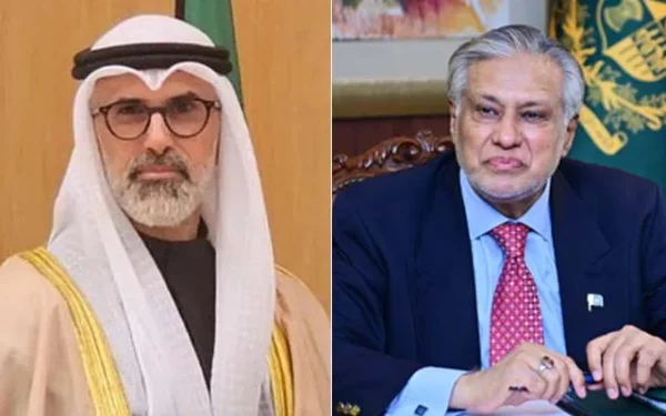 نائب وزیرِ اعظم اسحاق ڈار اور کویت کے وزیرِ خارجہ کی ملاقات