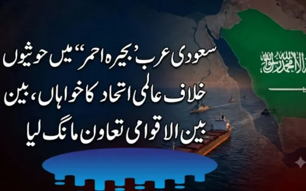 سعودی عرب کی بحیرۂ احمر میں حوثی حملوں کیخلاف عالمی اتحاد کی اپیل