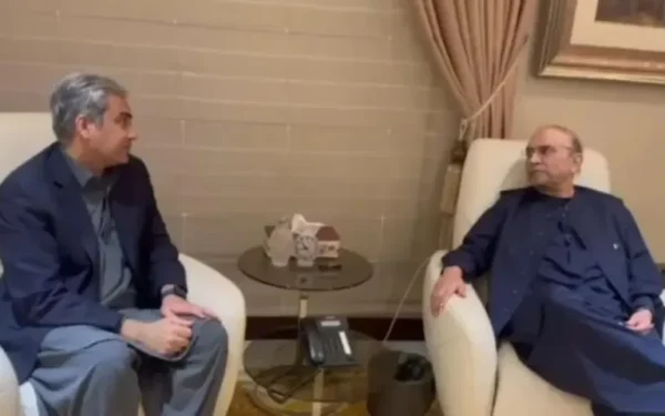 صدر مملکت آصف علی زرداری سے وزیر داخلہ محسن نقوی کی ملاقات