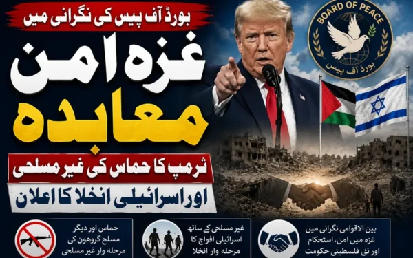 بورڈ آف پیس کی نگرانی میں غزہ امن معاہدہ، ٹرمپ کا حماس کو غیر