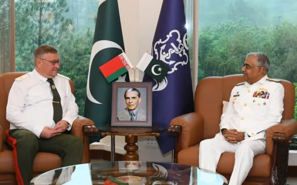 بیلاروس کے اعلیٰ فوجی وفد کی سربراہ پاک بحریہ سے ملاقات، دفاعی تعاون مزید