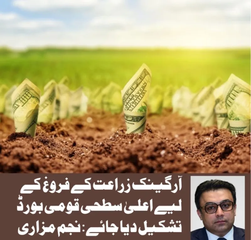 آرگینک زراعت کے فروغ کیلئے اعلیٰ سطحی قومی بورڈ تشکیل دیا جائے