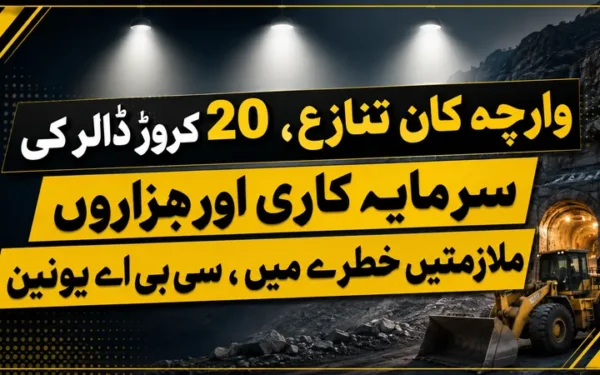 وارچہ کان تنازع، 20 کروڑ ڈالر کی سرمایہ کاری اور ہزاروں ملازمتیں خطرے میں، سی بی اے یونین