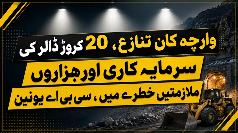 وارچہ کان تنازع، 20 کروڑ ڈالر کی سرمایہ کاری اور ہزاروں ملازمتیں خطرے میں، سی بی اے یونین