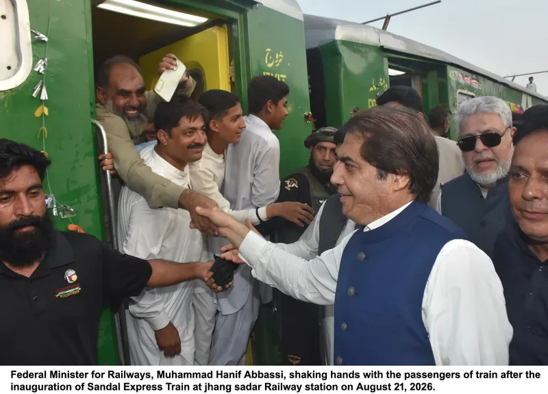 وفاقی وزیر ریلوے حنیف عباسی کا ملتان، جھنگ، سرگودھا ٹرین بحال کرنے کا اعلان