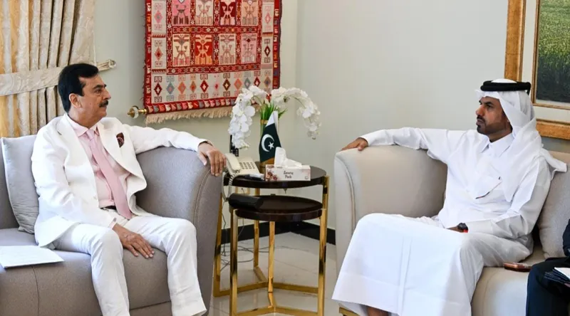 چیئرمین سینیٹ کی قطری وفد سے ملاقات، تجارت اور سرمایہ کاری روابط مزید مستحکم بنانے پر زور (تصویر 1)