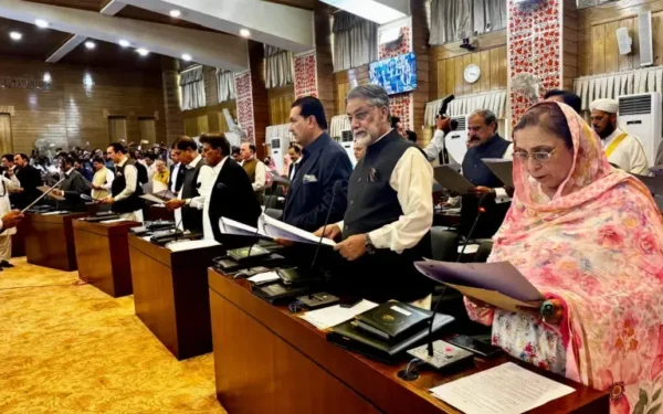 آزاد کشمیر اسمبلی میں مخصوص نشستوں کے نومنتخب اراکین کی حلف برداری