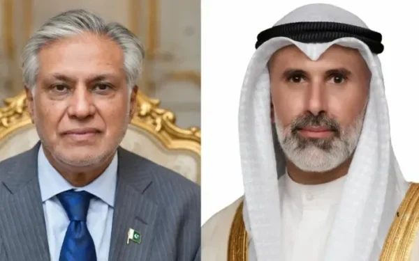 نائب وزیراعظم اسحاق ڈار کی کویت کے وزیر خارجہ سے گفتگو