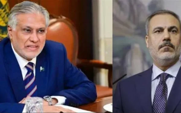 نائب وزیراعظم اسحاق ڈار اور ترک وزیر خارجہ کے درمیان ٹیلی فونک رابطہ