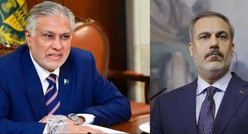 نائب وزیراعظم اسحاق ڈار اور ترک وزیر خارجہ کے درمیان ٹیلی فونک رابطہ
