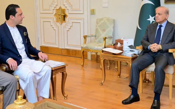 وزیراعظم شہباز شریف سے آزاد جموں و کشمیر کے نو منتخب وزیراعظم سید افتخار علی گیلانی کی ملاقات