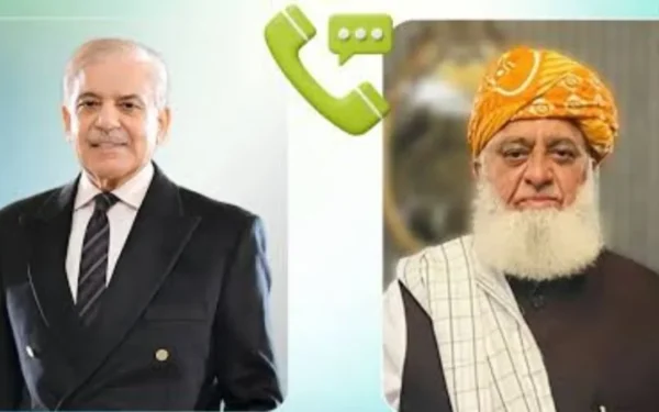 وزیراعظم شہباز شریف کا مولانا فضل الرحمان سے ٹیلی فونک رابطہ