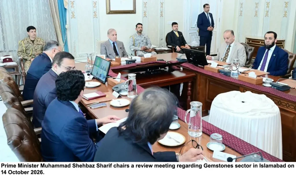 وزیر اعظم شہباز شریف قیمتی پتھروں کی برآمدات بڑھانے کے لیے اجلاس کی صدارت کر رہے ہیں۔